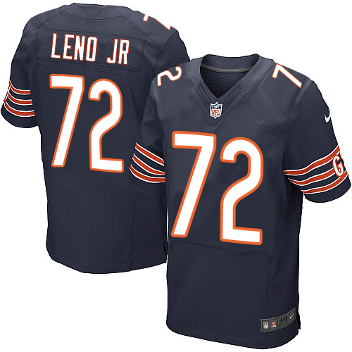 Men's Elite Charles Leno Nike Jersey Navy Blue Home - #72 NFL Chicago Bears